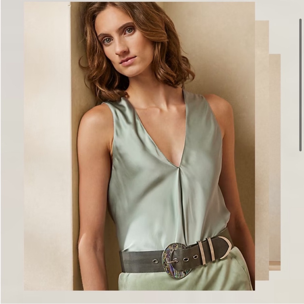 Ralph Lauren Purple Label Sage Green Blouse